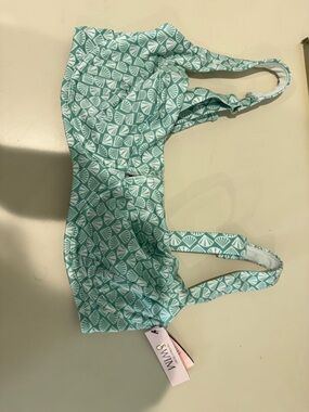 Victoria Secret Teal Leaf Print Bikini Top